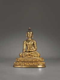 14世纪·铜鎏金不动佛坐像