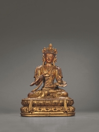 清康熙宫廷·金漆夹纻菩萨坐像