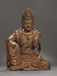 金－元·木胎漆彩自在菩萨坐像