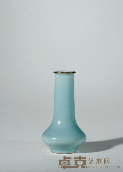龙泉窑粉青釉长颈瓶 高：15cm 直径：8.5cm
