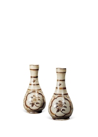 
明·吉州窑彩绘胆瓶（一对）