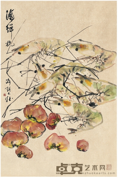张大壮 海鲜图 68×44cm