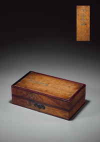 清·寿石工铭木文房盒