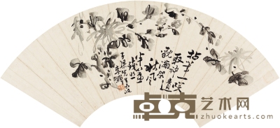 李 鱓 秋菊图 51.5×17.5cm 