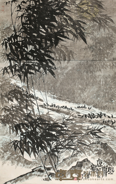 李绍君 风雨潇潇江水寒 128cm×82cm 约9.4 平尺