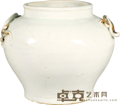 明·青白釉罐 H：14cm