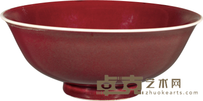 清·雍正钧红釉碗 H：7.8cm  D：19.5cm