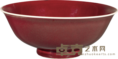 清·雍正钧红釉碗 H:7.8cm D:19.5cm