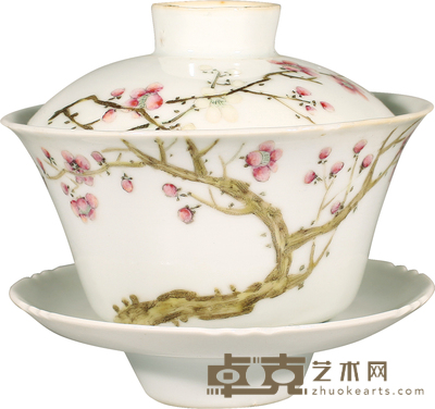 民国·粉彩梅花纹茶碗 D:11cm