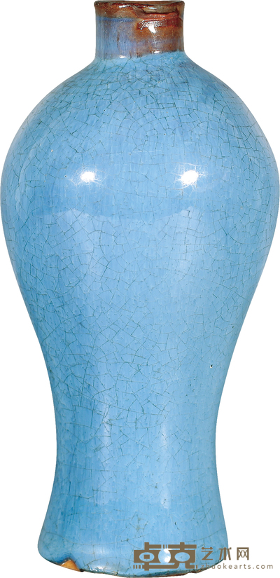 清·乾隆宜钧釉梅瓶 H:17.5cm