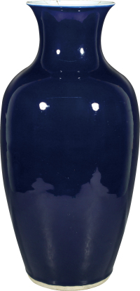 清·乾隆霁蓝釉罗汉瓶
