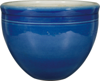 清·乾隆霁蓝釉案缸