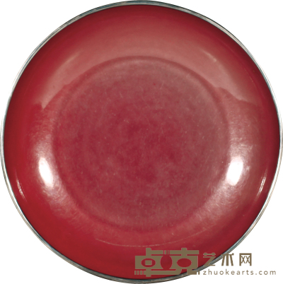清·雍正霁红釉盘 D：20.4cm