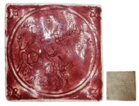 大明宣德年制款釉里红花果纹瓷板