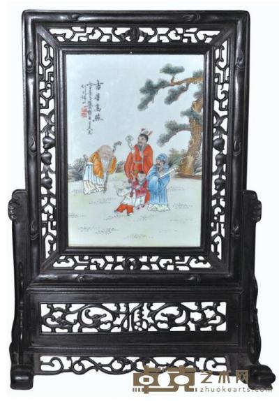 王大凡吉星高照瓷板画 50×39cm