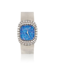 1970年制 百达翡丽（PATEK PHILIPPE）18K白金镶嵌钻石欧泊表盘女士腕表