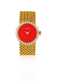 1970年制 伯爵（PIAGET）18K黄金镶嵌钻石女士腕表