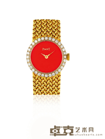 1970年制 伯爵（PIAGET）18K黄金镶嵌钻石女士腕表 表径：20mm