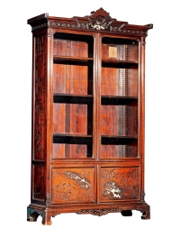 1880年制 加布里埃尔·维尔多风格胡桃木展示高柜