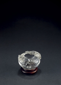清早期·水晶浮雕双螭龙纹水盂