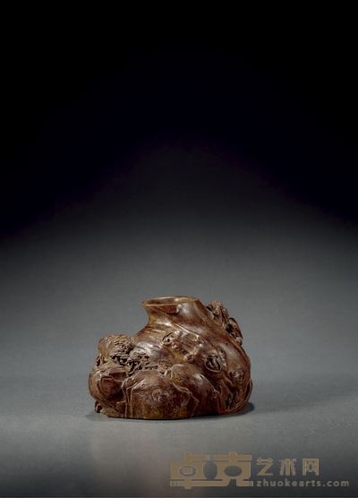 清·沉香高士游山图摆件 高:10cm 长:15cm 重:242g