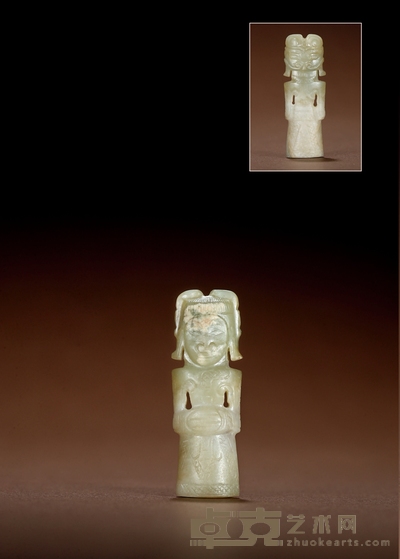 明·玉立人 高:5.2cm
