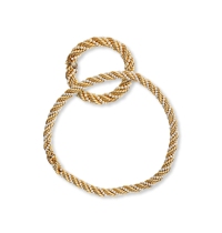 约1960年 黄金绞丝珍珠珠宝手链项链套装