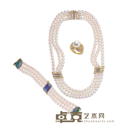 金镶珍珠项链