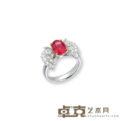 金镶2.02克拉无烧帕帕拉恰戒指