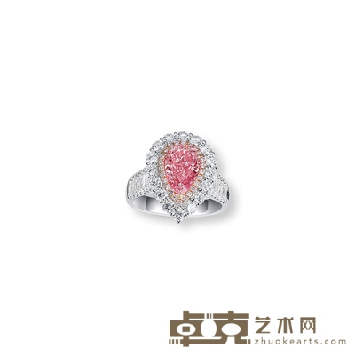 2.02克拉艳粉棕钻戒指