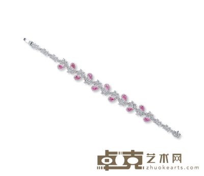 3.52克拉粉钻11颗粉色钻石手链