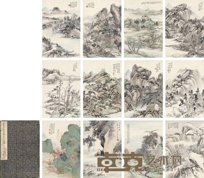 吴青霞 山水册 38.5×25.5cm×12