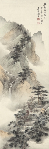 祁 昆 仿谢时臣山水
