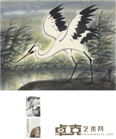 林风眠 白鹭图 40×31cm  