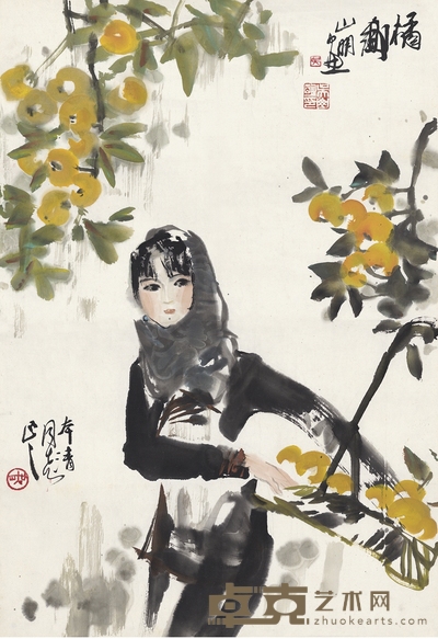 吴山明 橘乡图 69×48cm