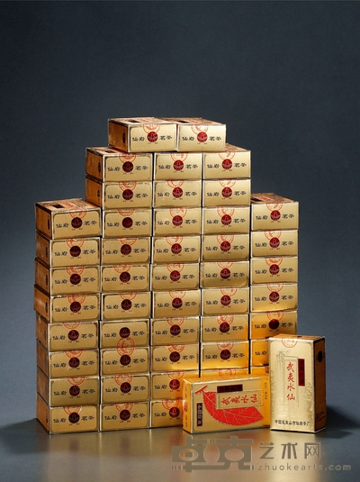 一九九八年·仙岩茶厂金壶牌武夷水仙 规格: 五十盒,125g×50盒(净重)