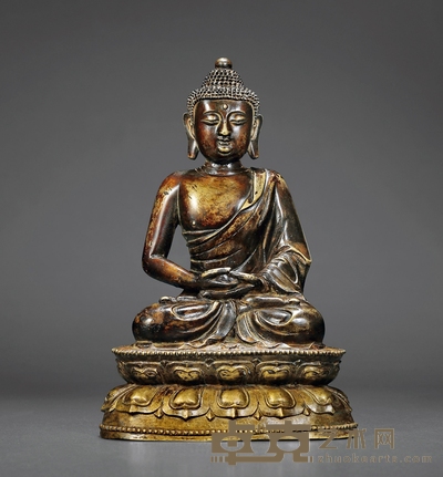 元·铜阿弥陀佛坐像 高:23.5cm