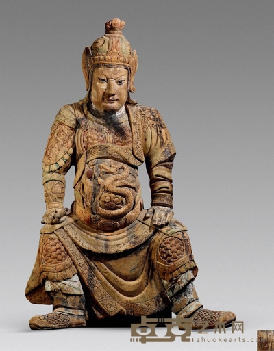 明崇祯四年·木胎姜维坐像 高:112cm