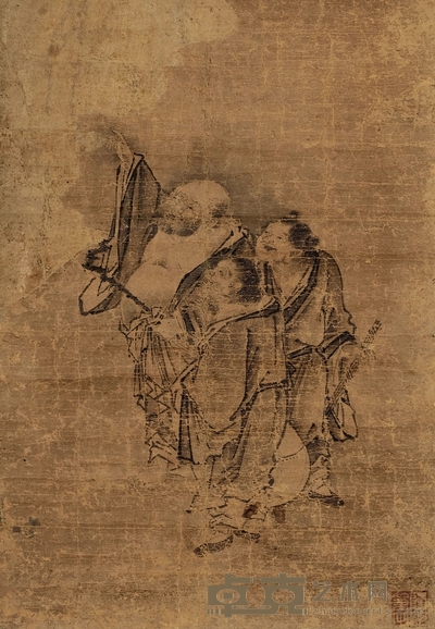 元·佚名佛画 40.7×27.5cm