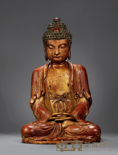 明·夹纻阿弥陀佛坐像 高:56.8cm
