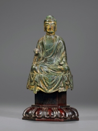 元·铜鎏金释迦牟尼坐像