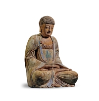 明·木胎漆彩阿弥陀佛坐像