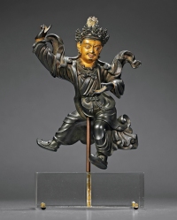 清乾隆·宫廷紫金琍玛铜格萨尔王像