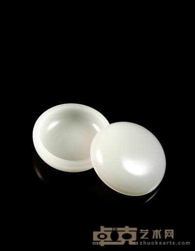 钱建良 邀明月 白玉印盒 尺寸:50×50×26mm