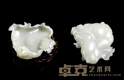 钱建良 荷塘清趣 白玉香插 尺寸:113×109×33mm