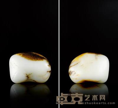 和田玉籽料原石 尺寸: 95×73×42mm
