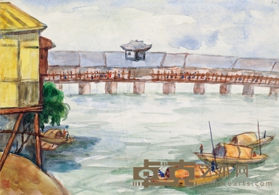 关 良 安顺桥 27×38.3cm