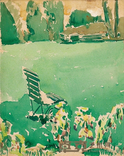 吴大羽 公园一角 30×23cm