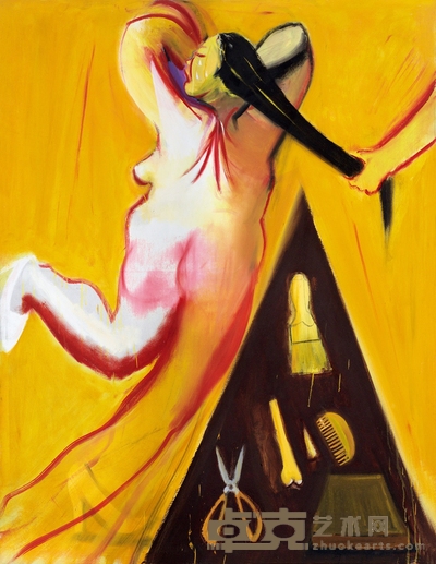 马 轲 揪辫子 153×118cm