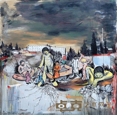李继开 黄昏 200×200cm